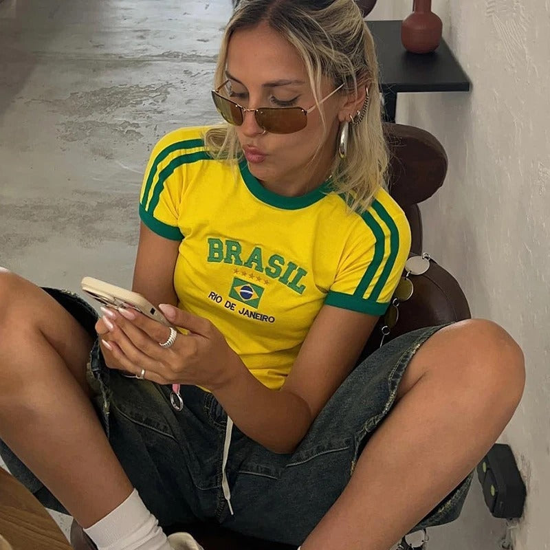 Y2k Brazil zip up