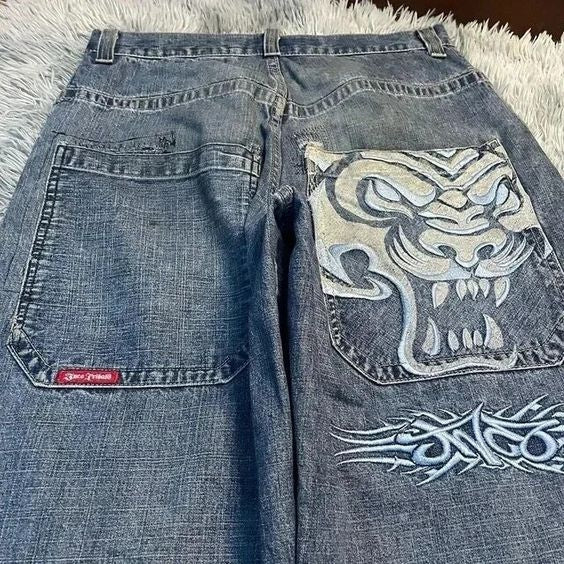 Y2K Embroidered Jeans