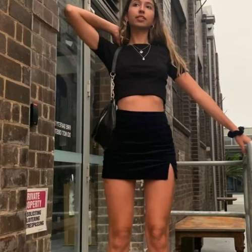 Y2K Plain Mini Skirts
