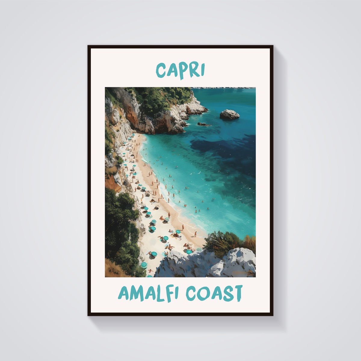 Amalfi Coast Beach Poster