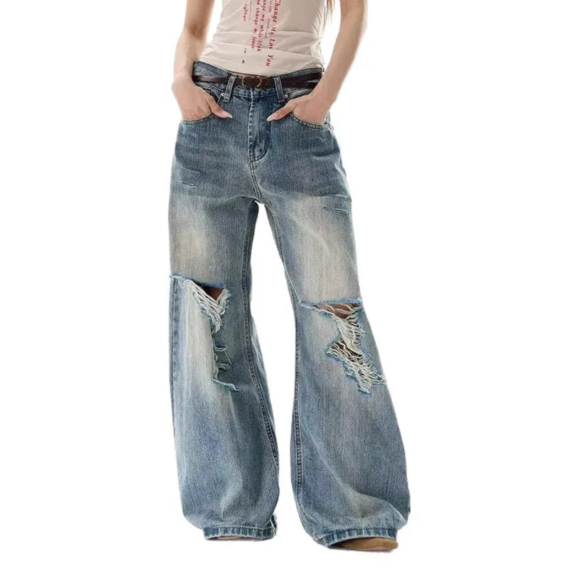 American Style Y2K Distressed Unisex Jeans