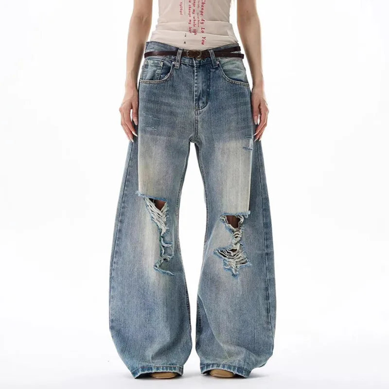 American Style Y2K Distressed Unisex Jeans