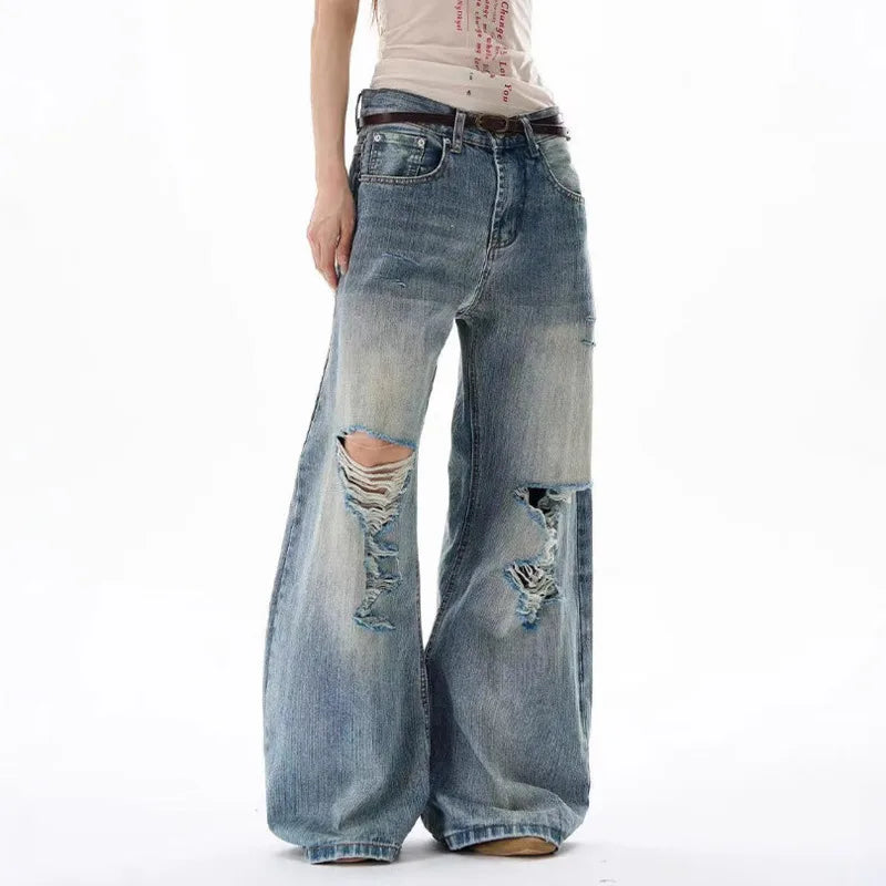 American Style Y2K Distressed Unisex Jeans