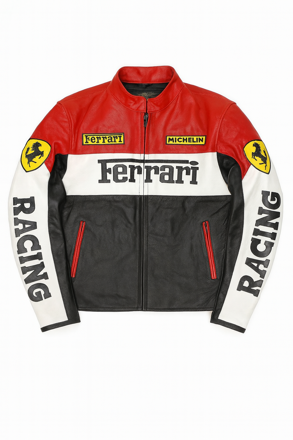 Y2K Ferrari Leather NASCAR Racing Jacket