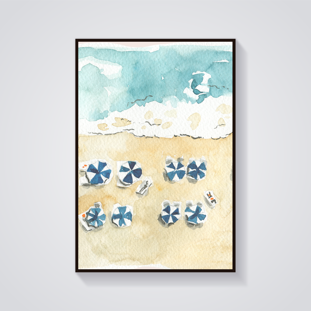 Beach Umbrellas View Poster