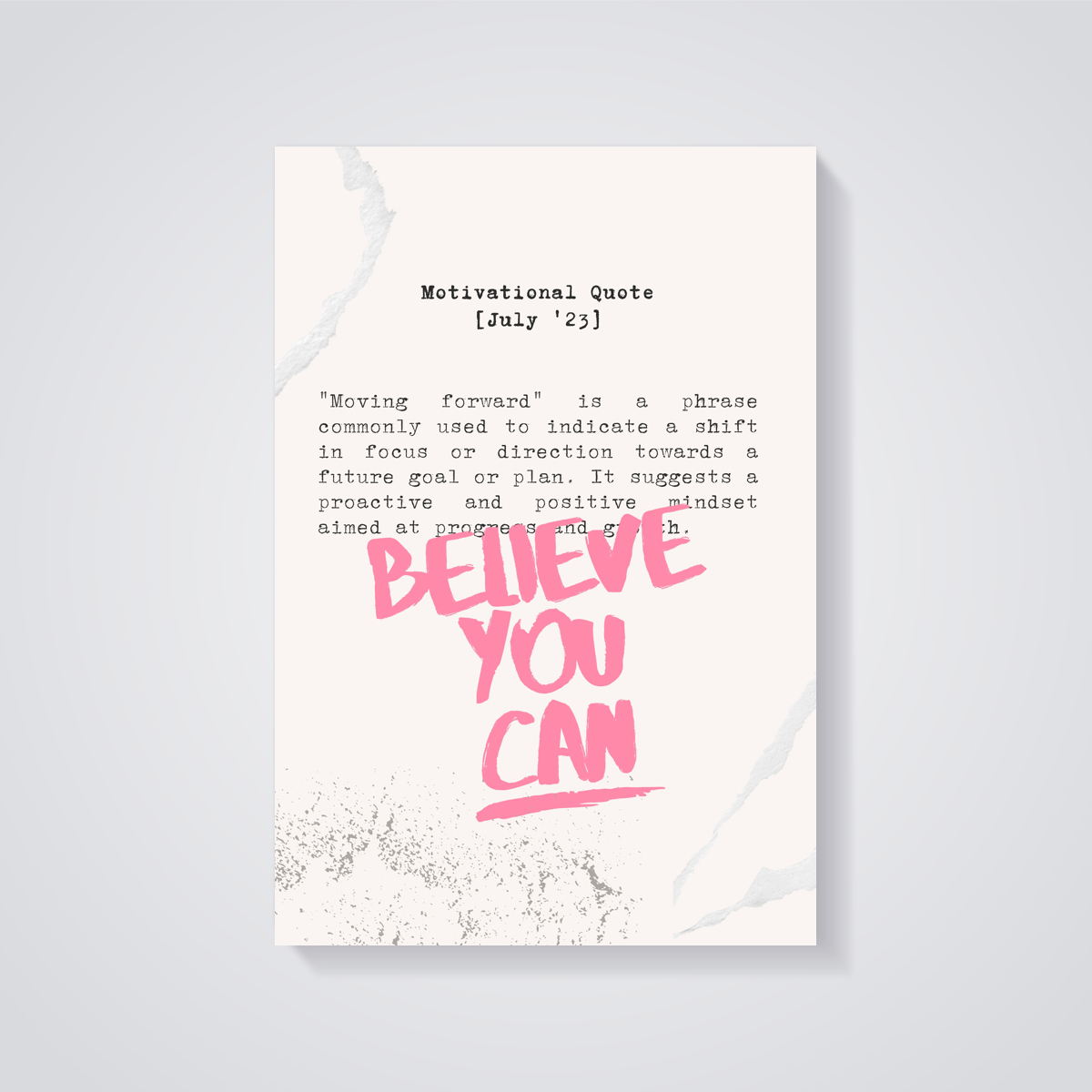Believe You Can Pink Poster
