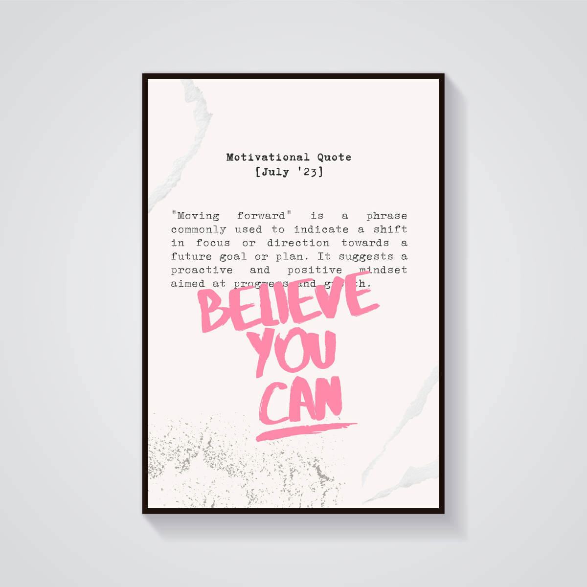 Believe You Can Pink Poster