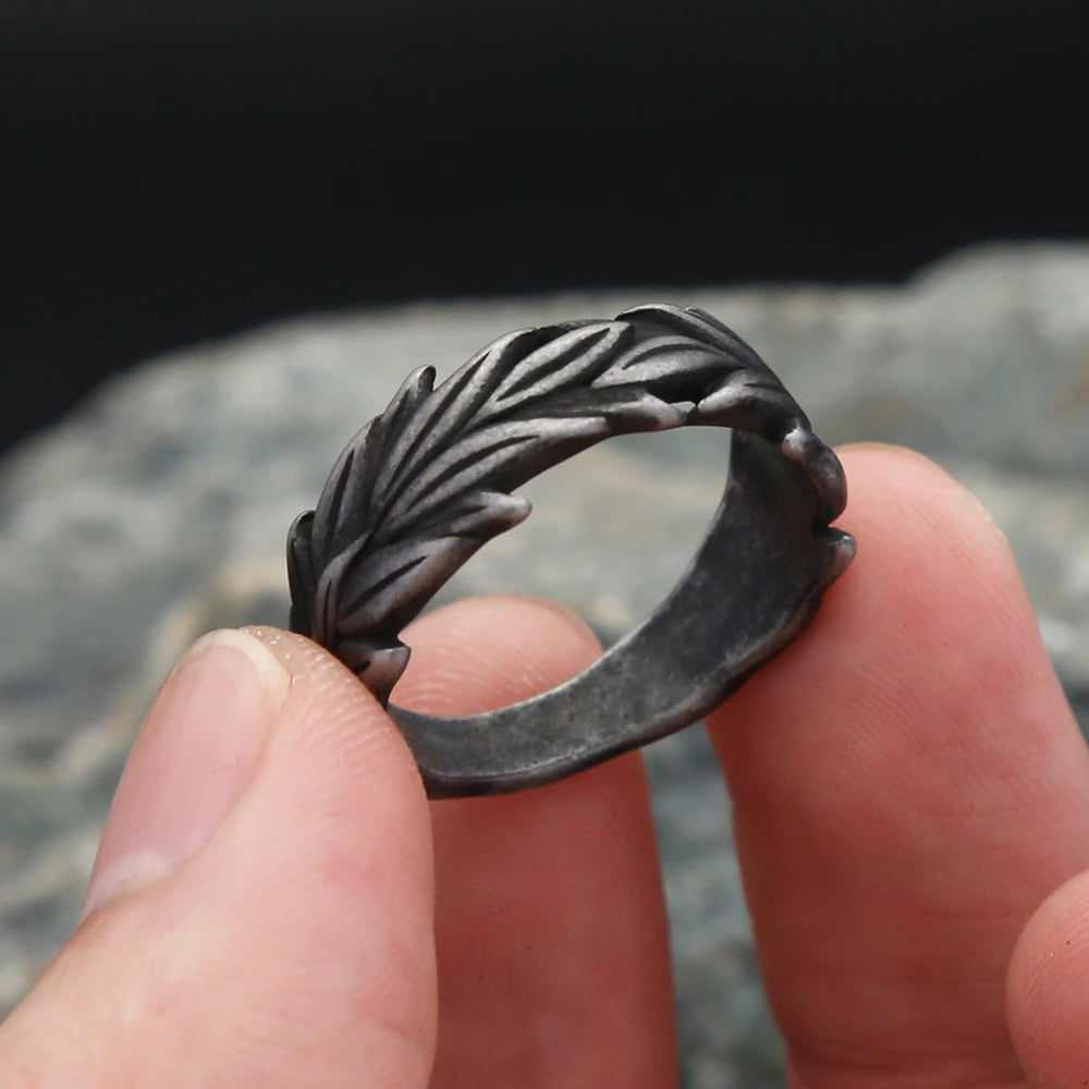 Black Ears of Wheat Ring