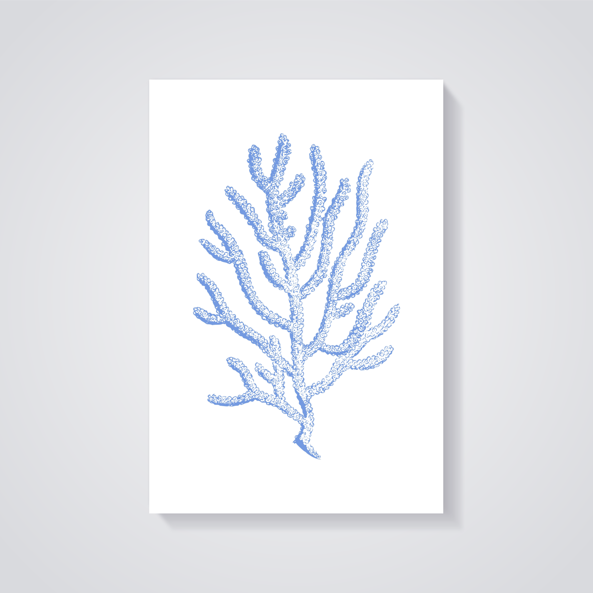 Blue Coral Sketch Poster