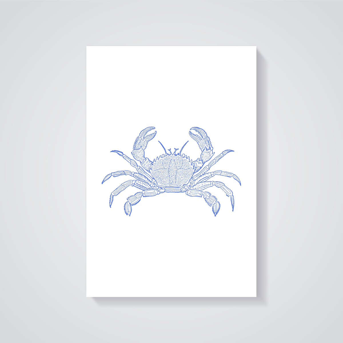 Blue Crab Coastal Poster
