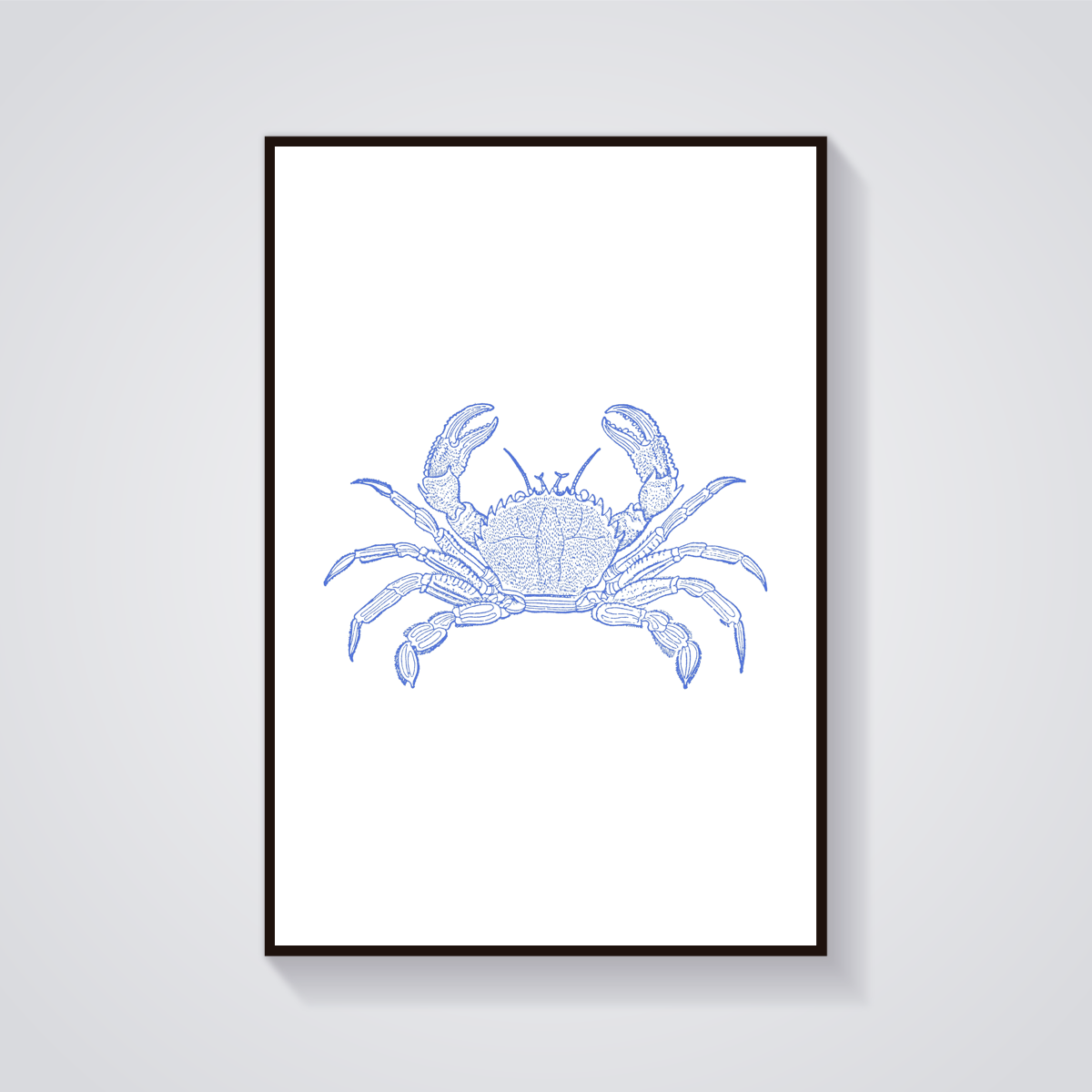 Blue Crab Coastal Poster