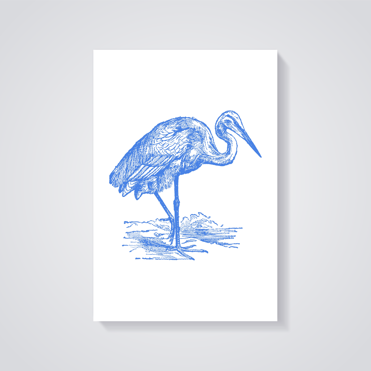 Blue Heron Seaside Poster