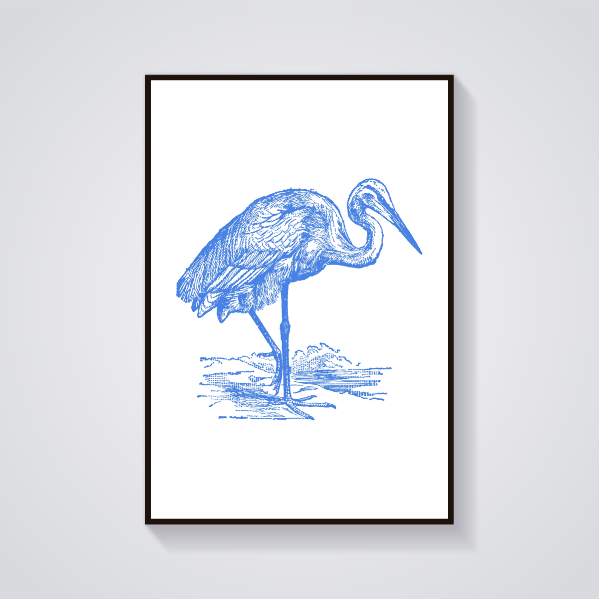 Blue Heron Seaside Poster