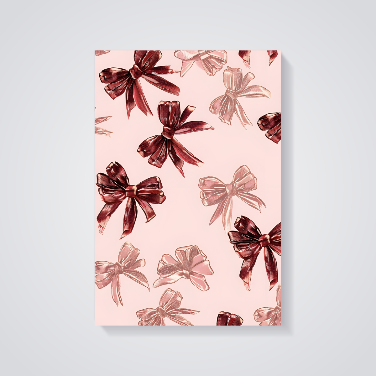 Burgundy Ribbon Bows Poster