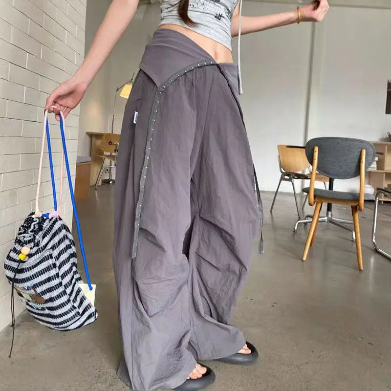 Cargo Wide Leg Y2K Parachute Trousers