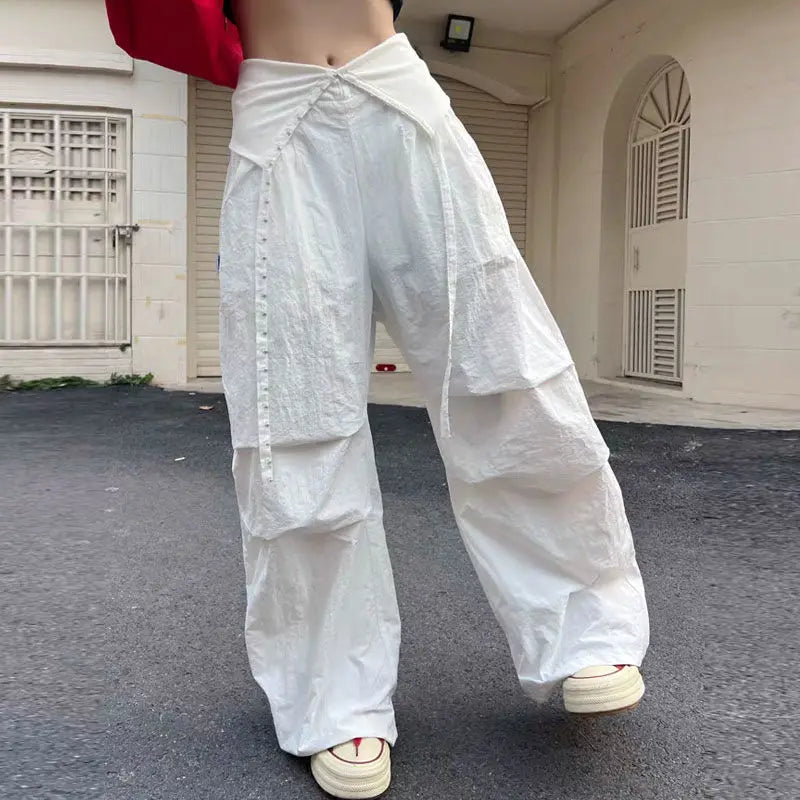 Cargo Wide Leg Y2K Parachute Trousers