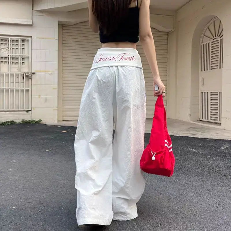 Cargo Wide Leg Y2K Parachute Trousers