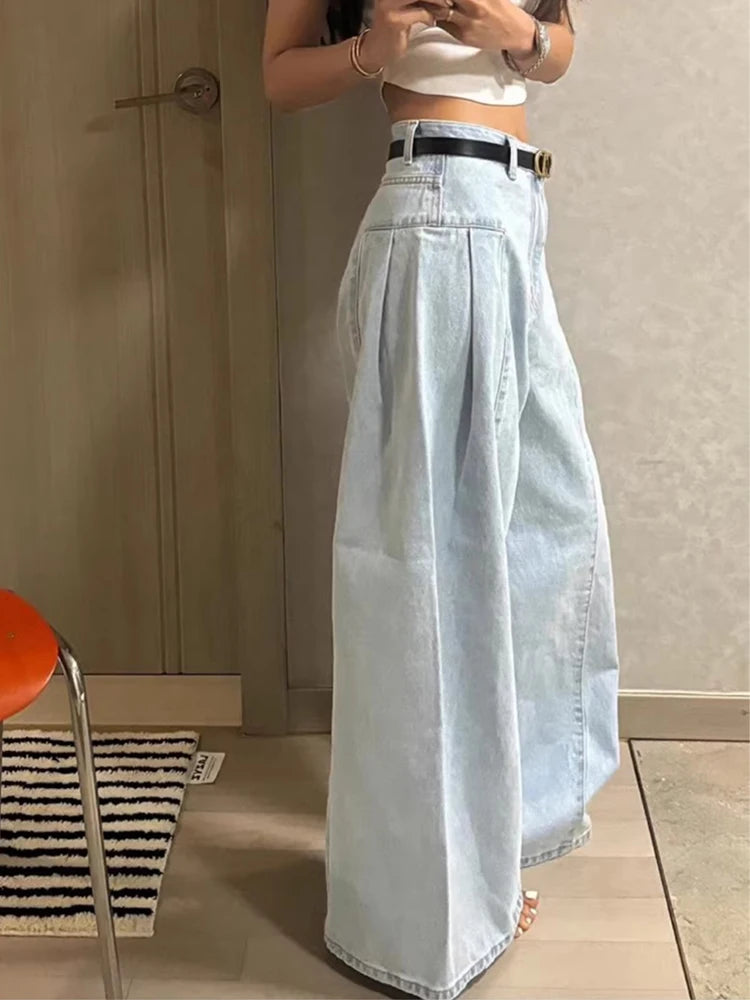 Chic Y2K High Waist Curved Barrel Jeans