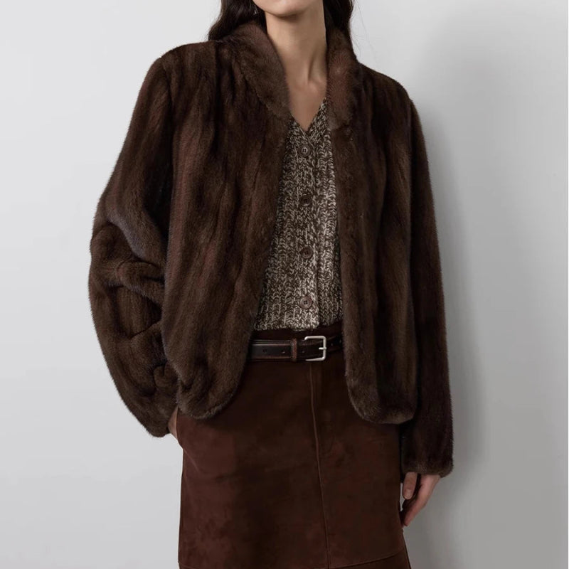 Chic Y2K Soft Faux Fur Coat Jacket