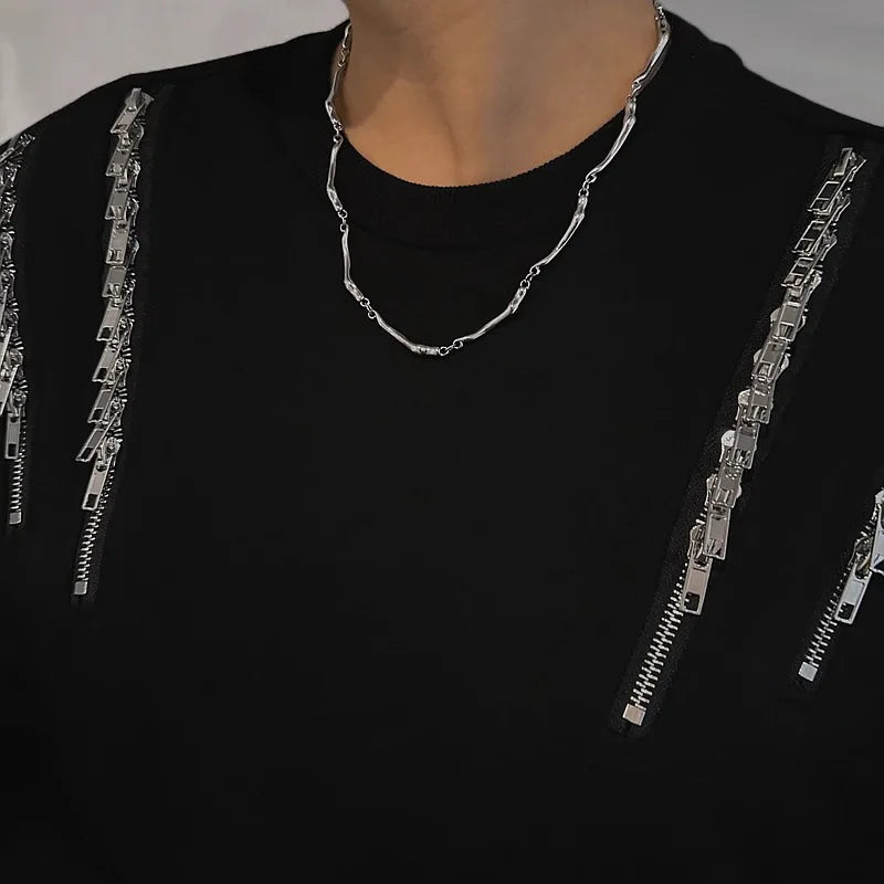 Connected Bones Metal Necklace