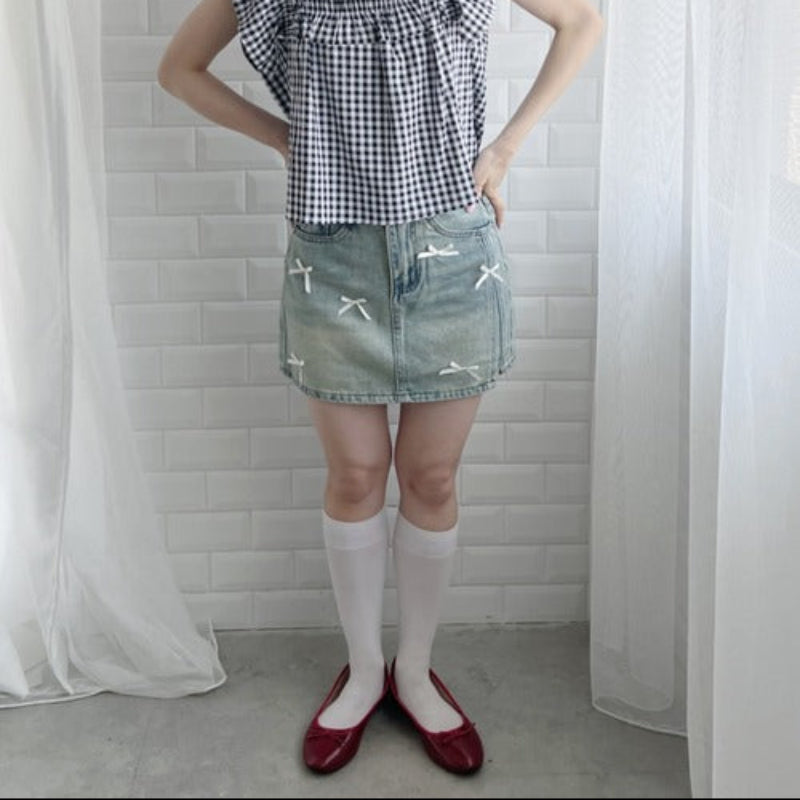 Coquette Y2K Mini Bows Mini Skirt