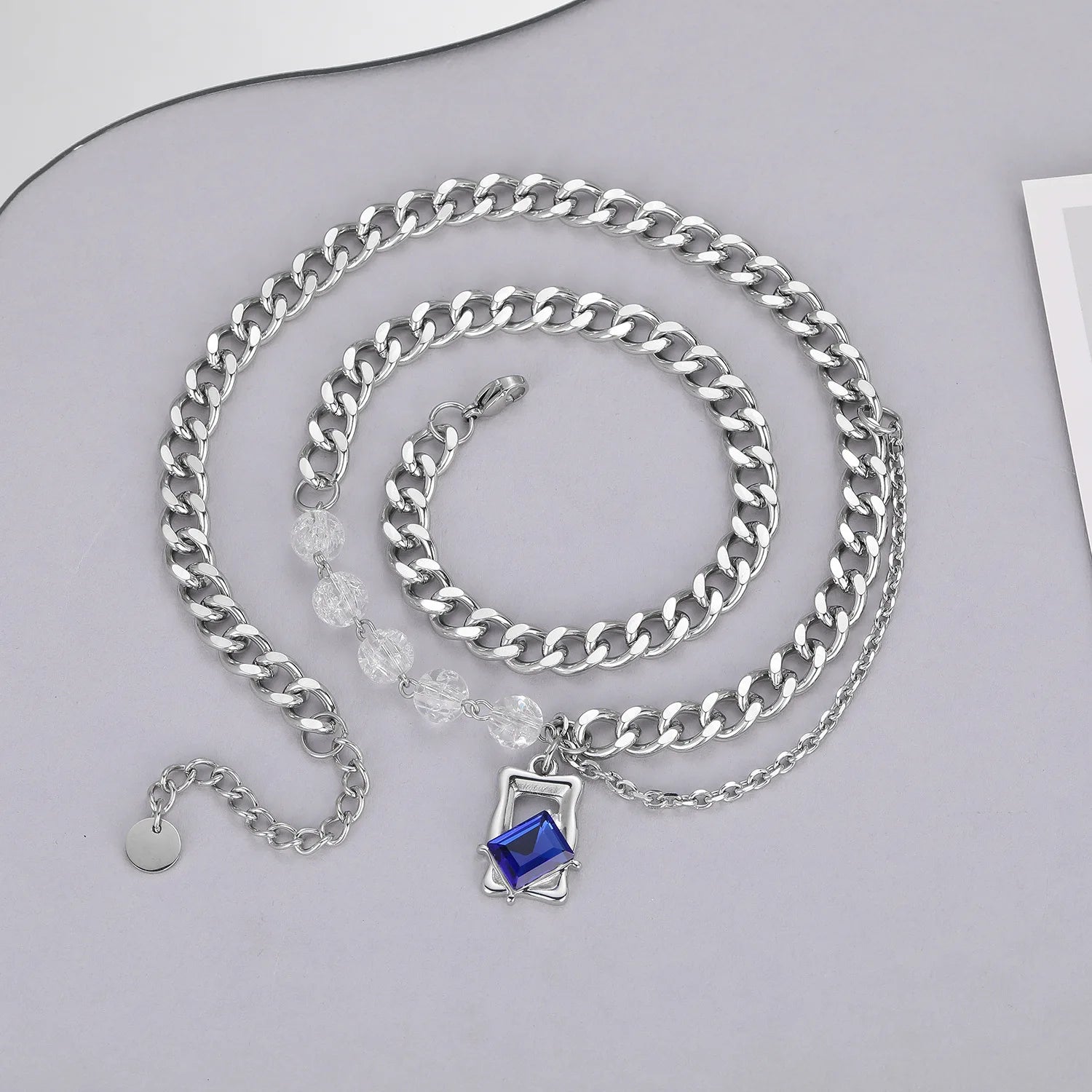 Cracked Imitation Pearl Necklace