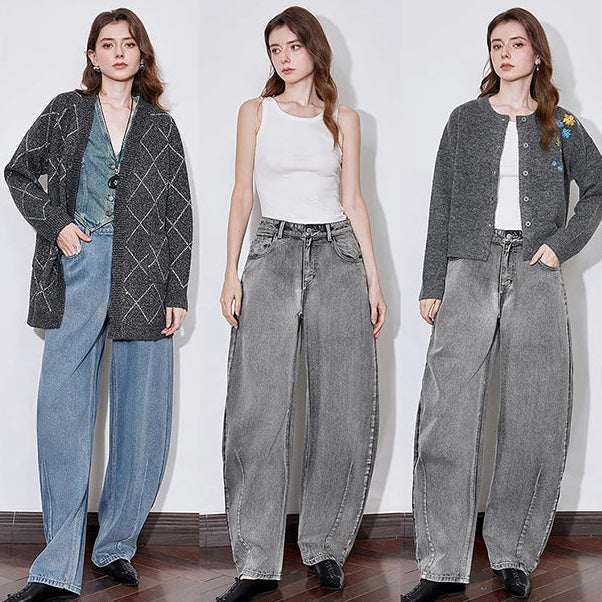 Denim Y2K Mid Waist Boyfriend Fit Jeans