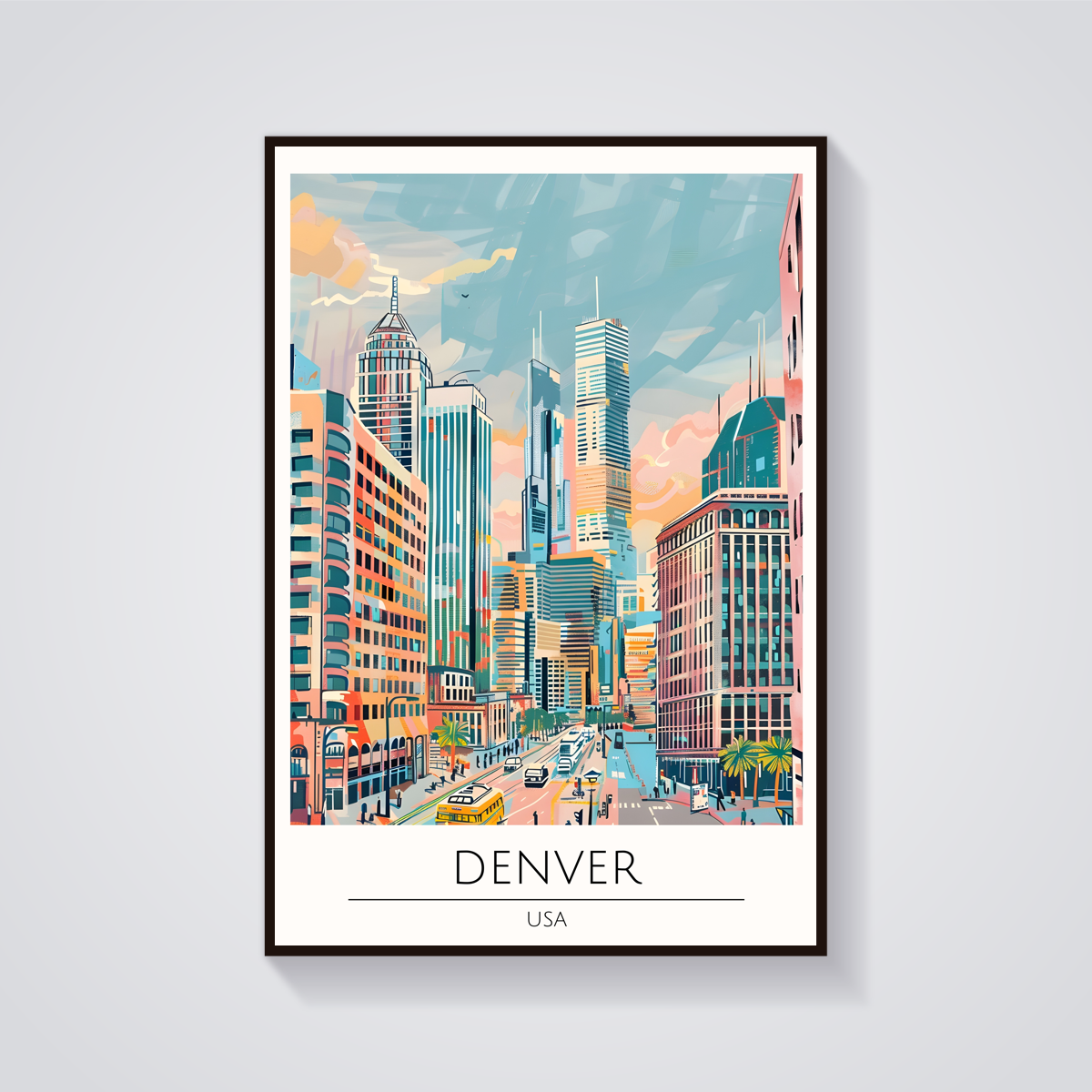 Downtown Denver Art Deco Poster