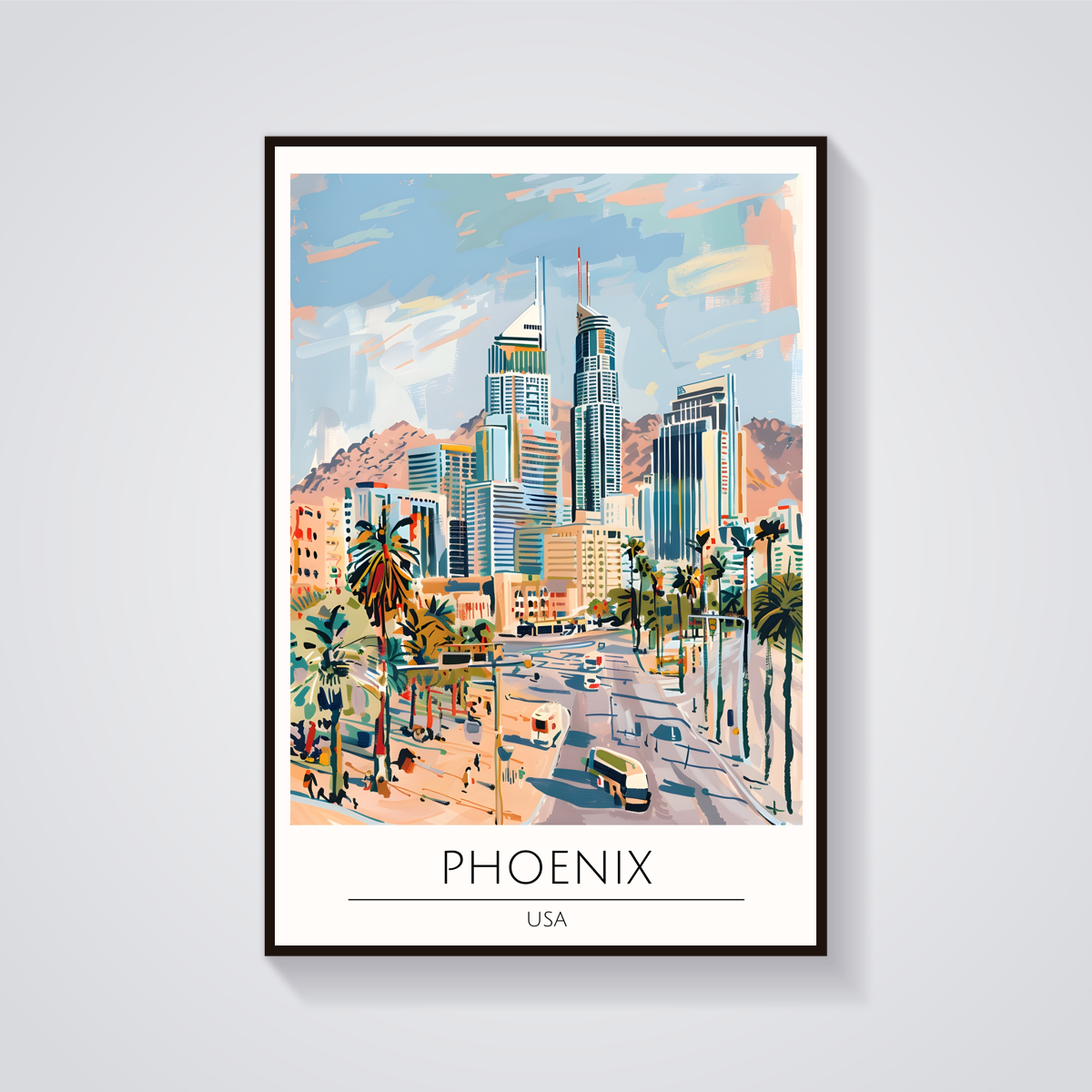 Downtown Phoenix Art Deco Poster