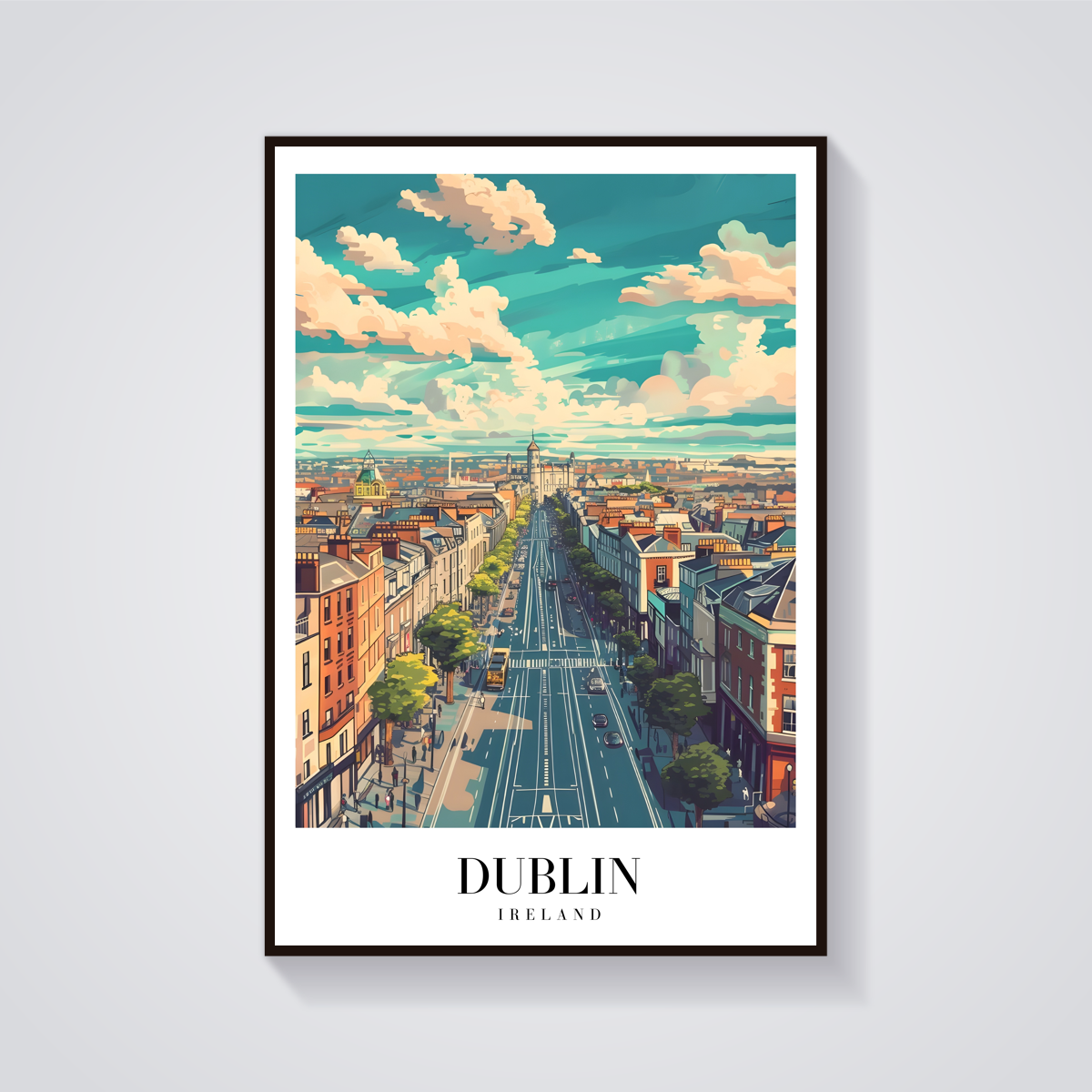 Dublin Street View Poster