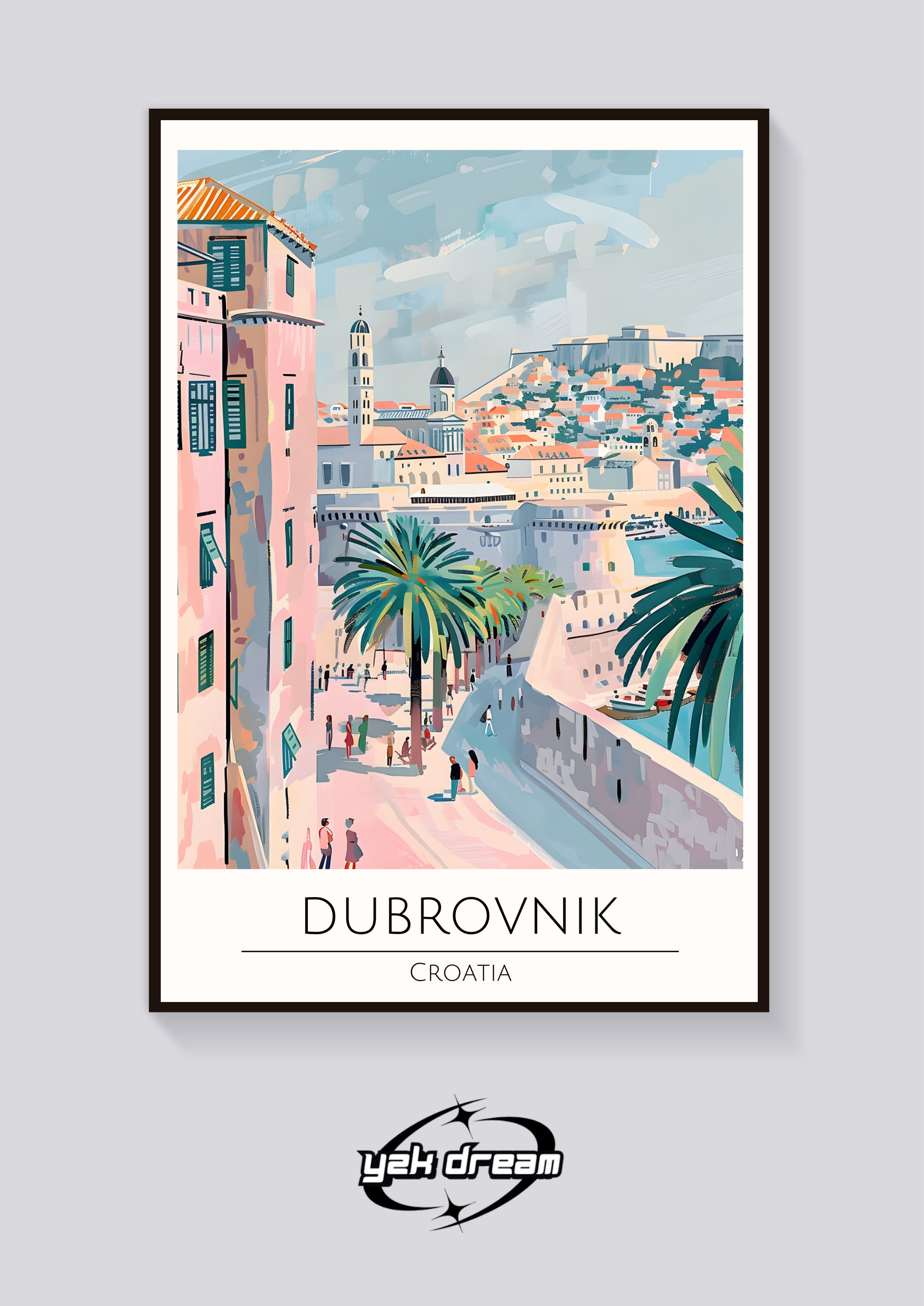 Dubrovnik Palm View Poster
