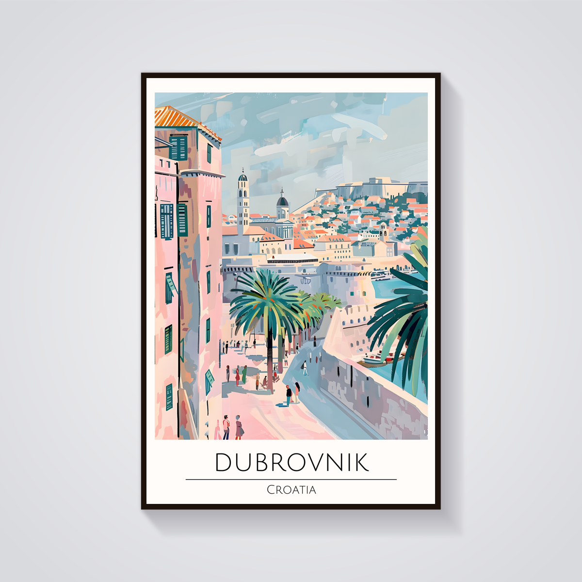 Dubrovnik Palm View Poster