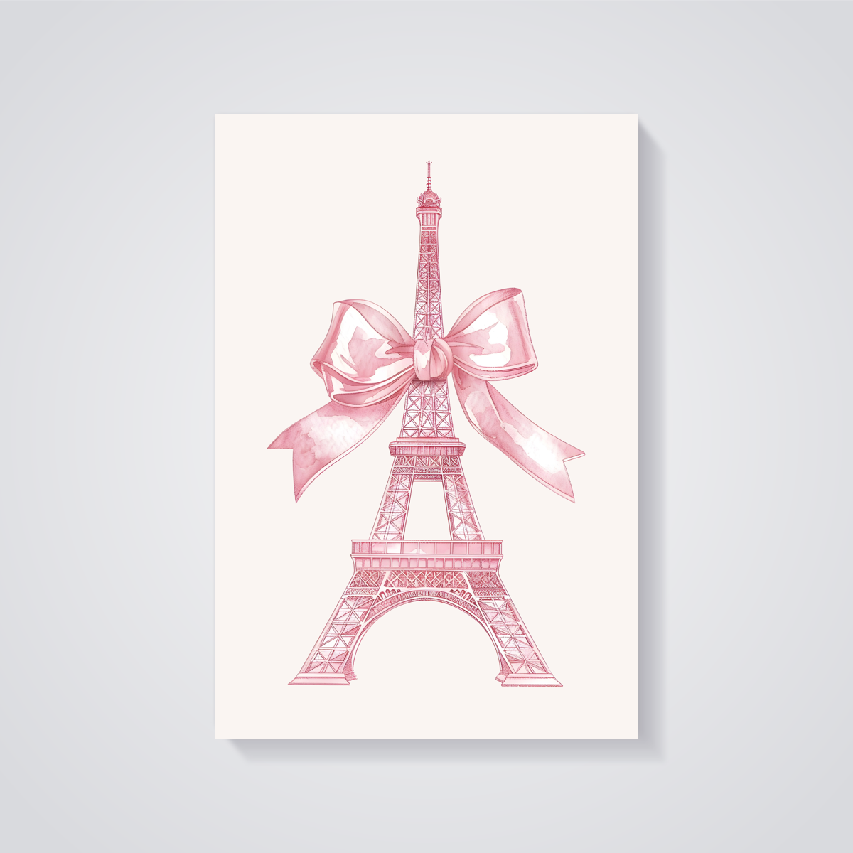 Eiffel Tower Pink Bow Poster