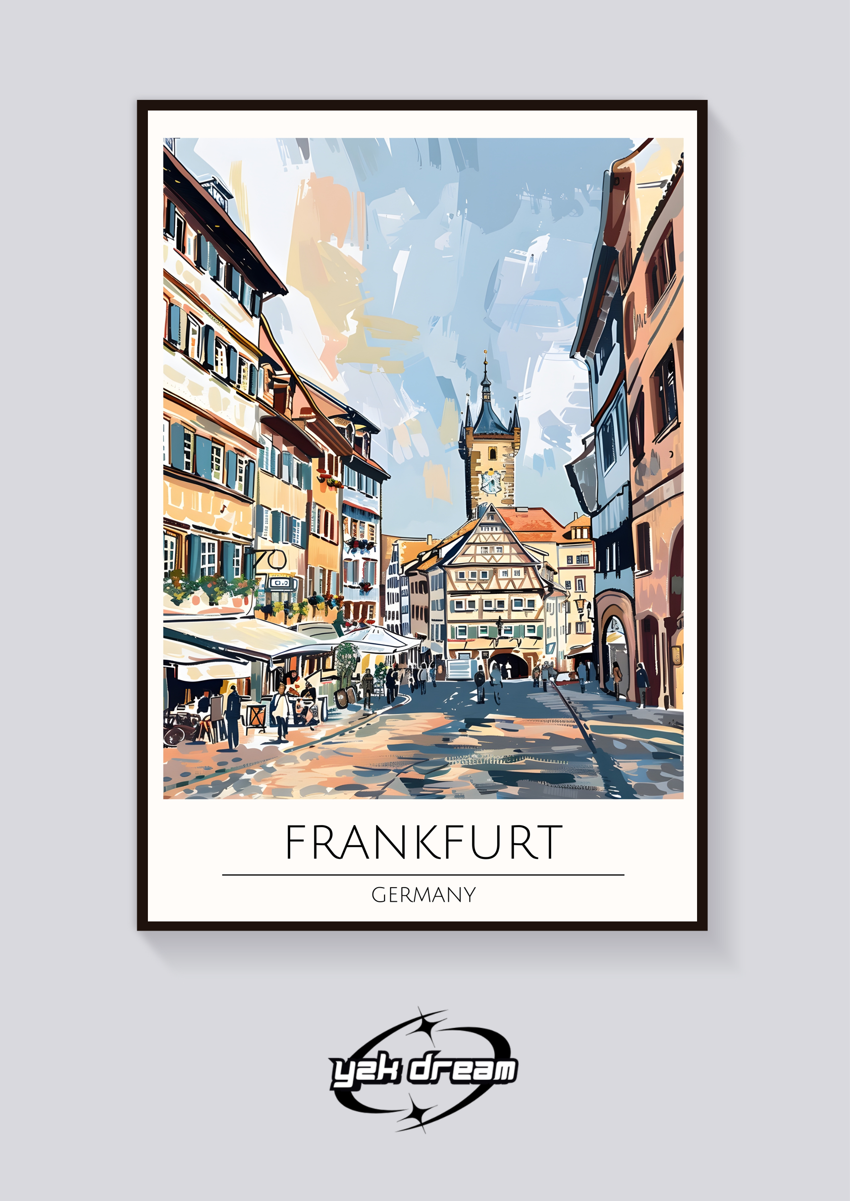 Frankfurt Römerberg Square Poster