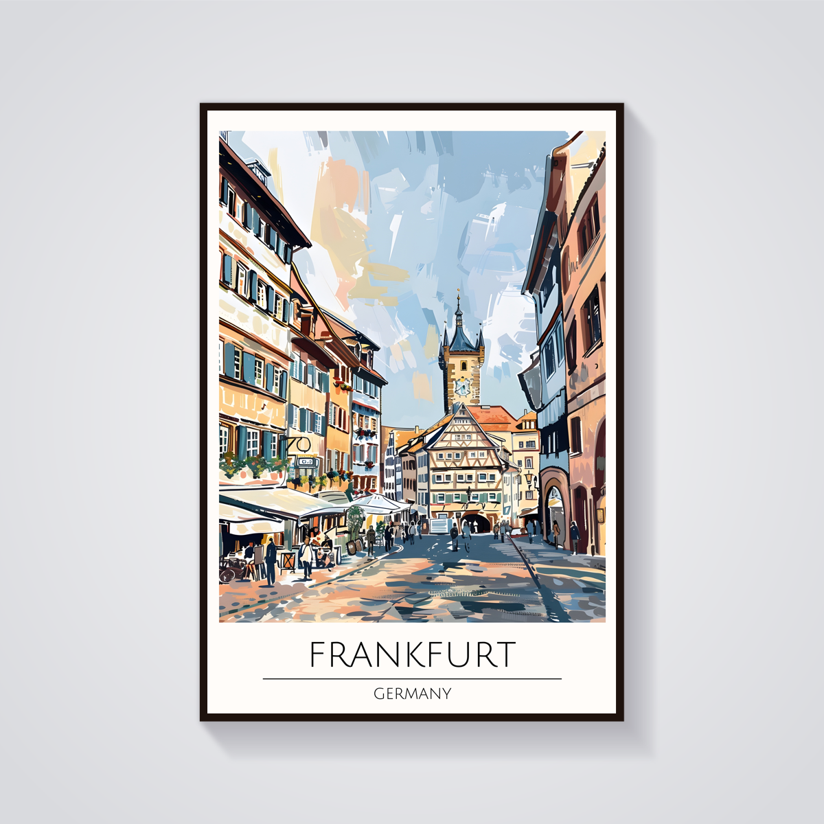 Frankfurt Römerberg Square Poster