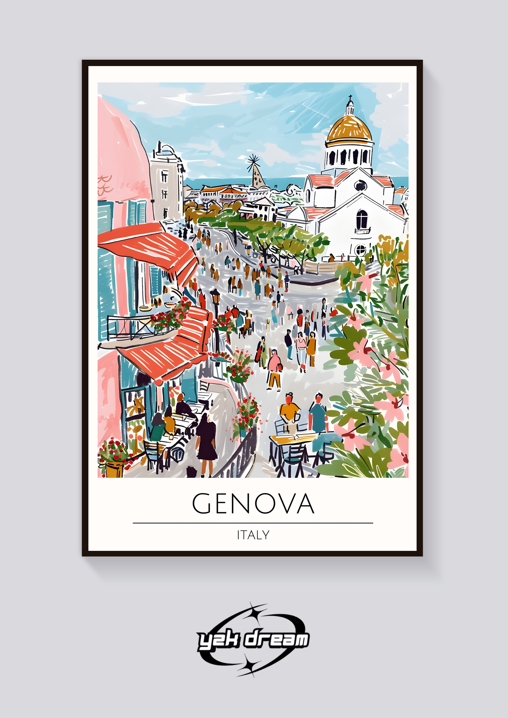 Genova Street Scene Poster