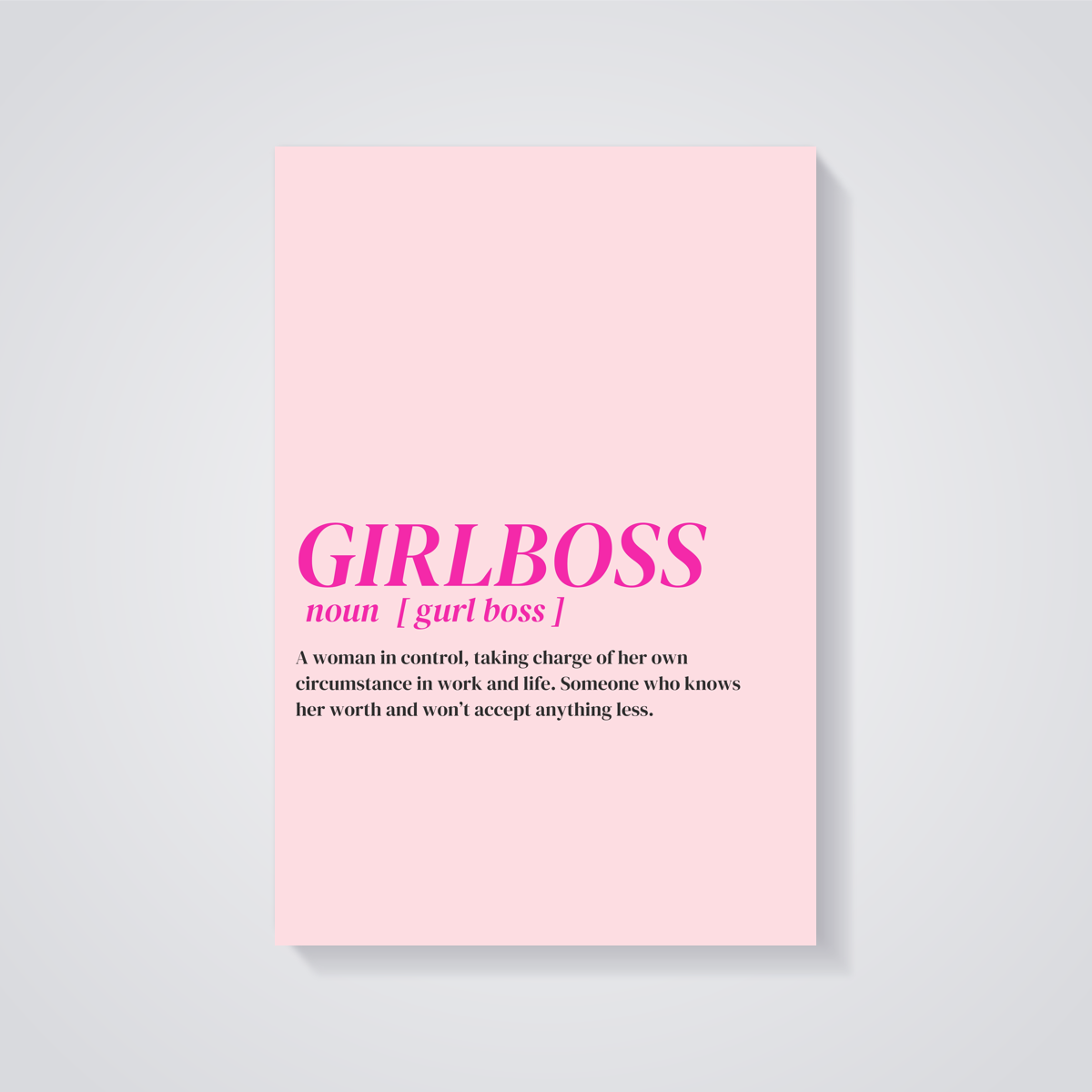 Girlboss Definition Poster