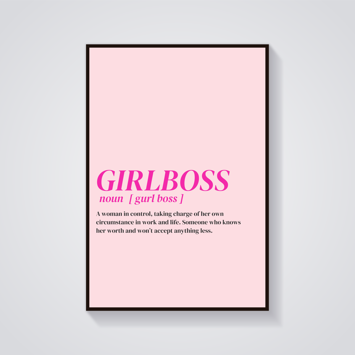 Girlboss Definition Poster