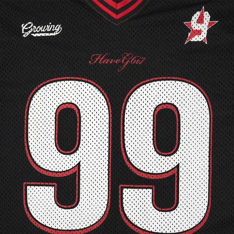 Gold Accent "Growing the World" Y2K Football Jersey
