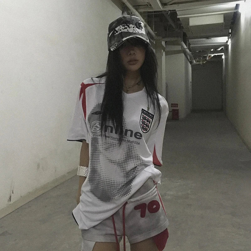 Grunge Y2K Aesthetic Football Jersey