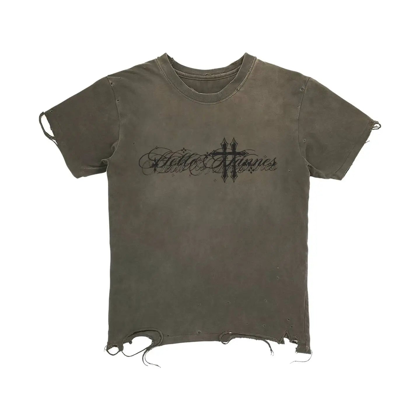 Grunge Y2K Retro Graphic Distressed Washed T Shirt