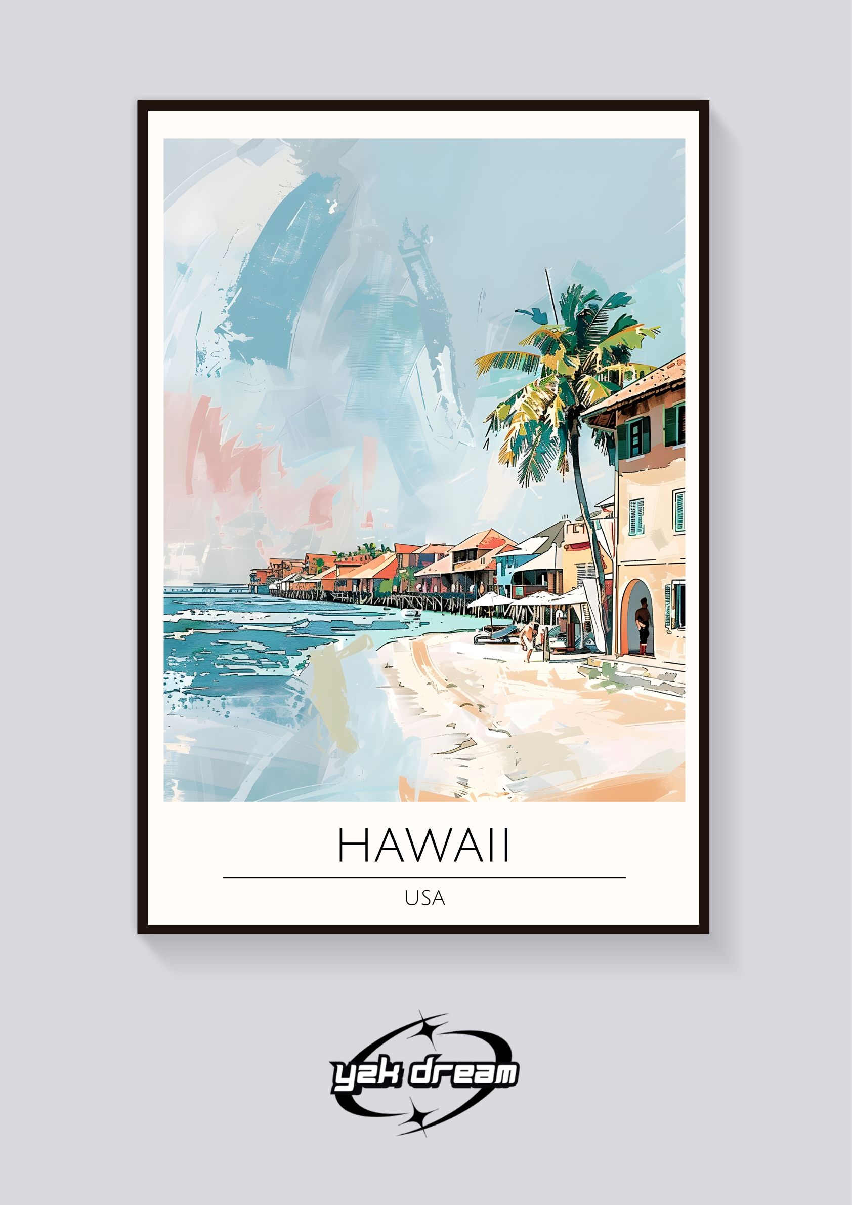 Hawaii Beach Houses Poster