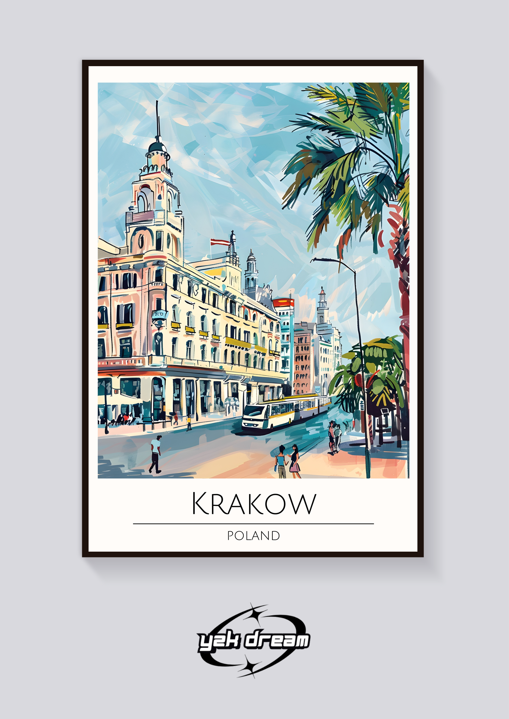 Krakow Architecture Poster