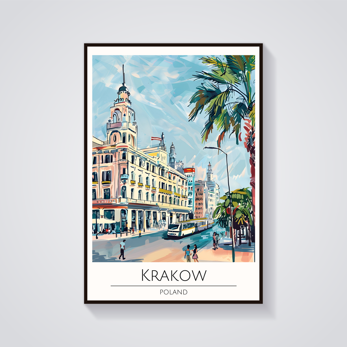 Krakow Architecture Poster