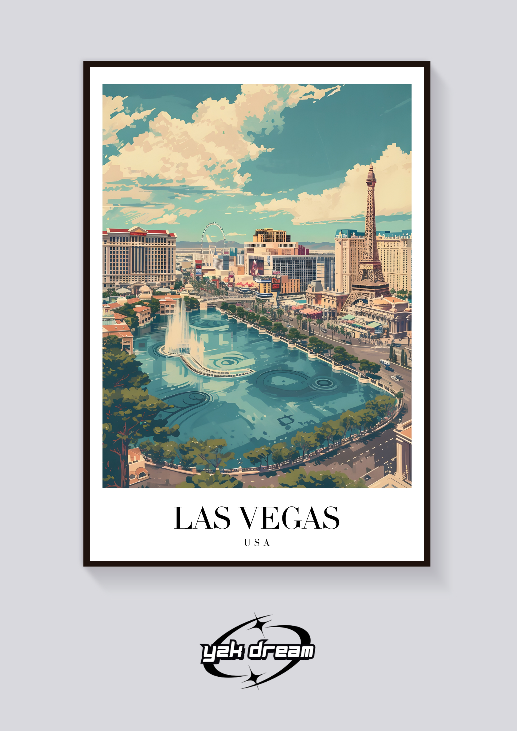 Las Vegas Vintage Travel Poster