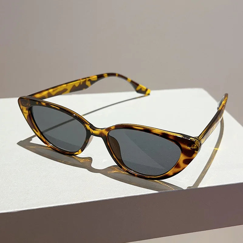 Leopard Pint Y2K Cat Eye Sunglasses