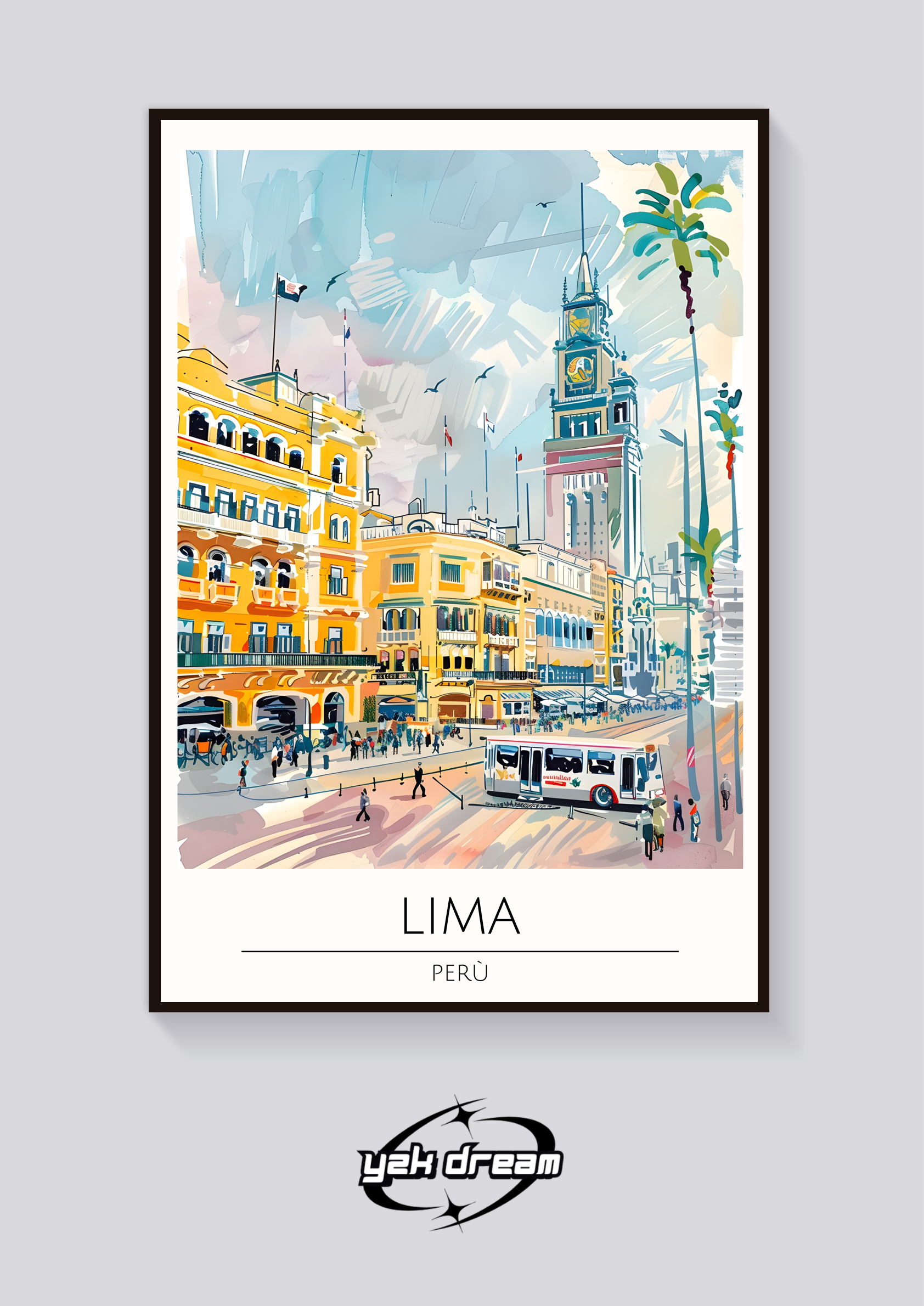 Lima Plaza San Martin Poster