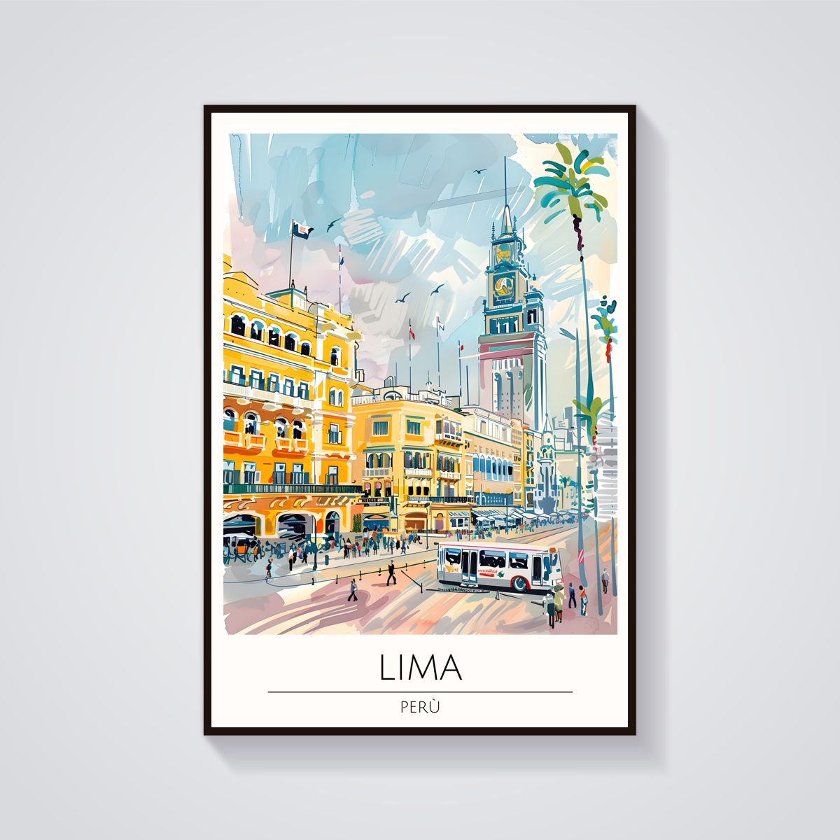 Lima Plaza San Martin Poster