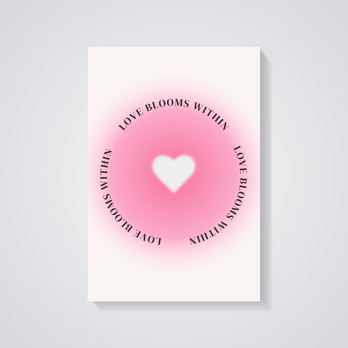 Love Blooms Heart Poster