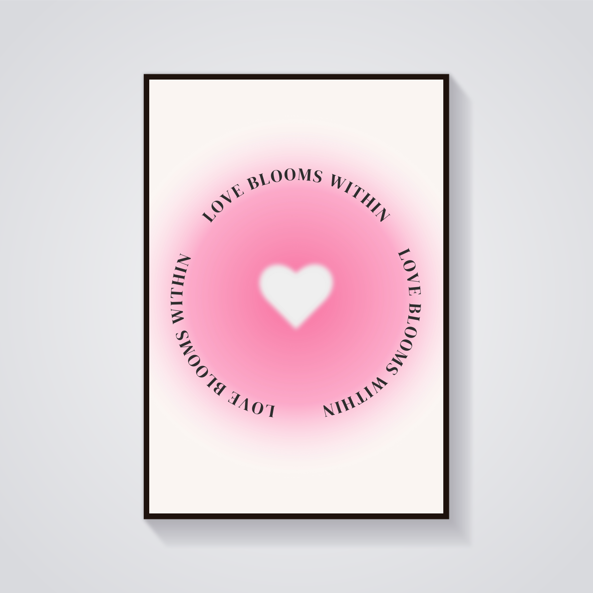Love Blooms Heart Poster